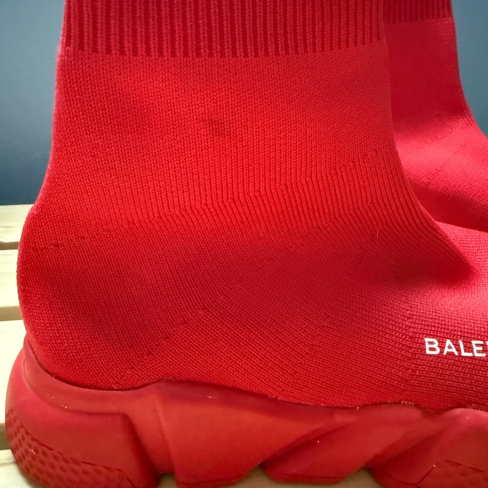 Balenciaga Vibrant Red Speed Trainers - Picture 3 of 13
